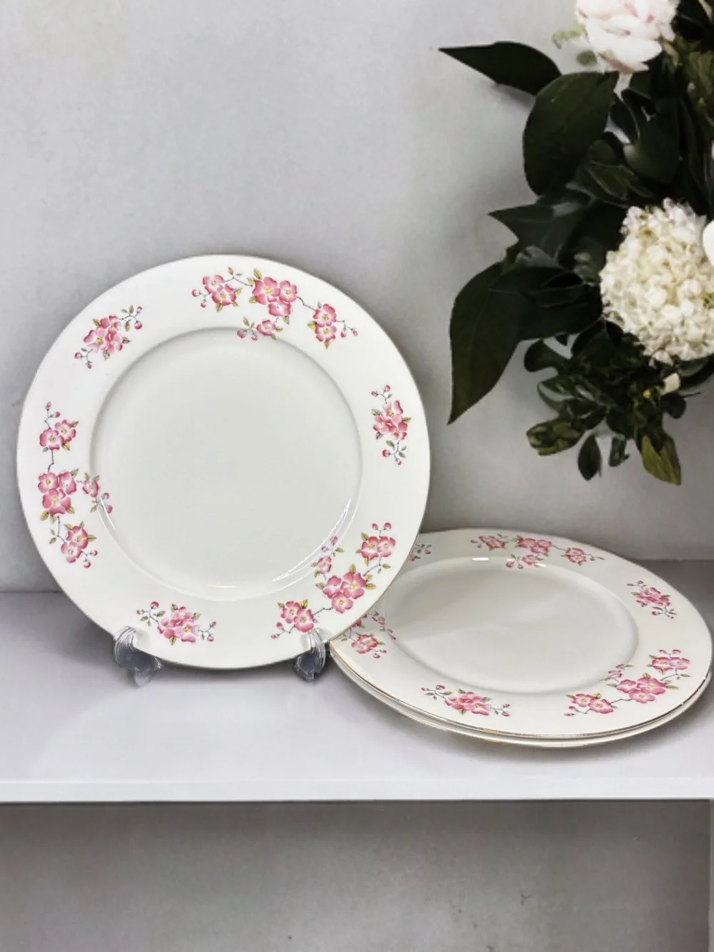 Ćmielów vintage porcelain dinner plate set of 3